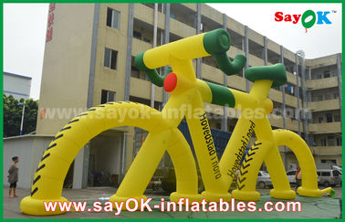 Bicicleta modelo inflable promocional al aire libre para hacer publicidad con la impresión