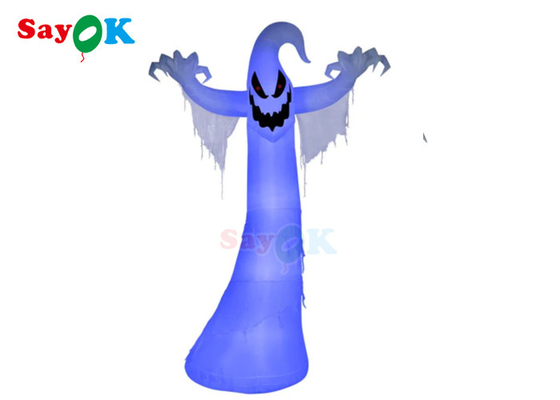 Las decoraciones inflables Halloween del día de fiesta de la lona explotan el fantasma blanco llevado