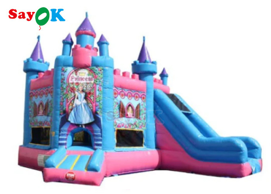 Castillo inflable impermeable de princesa Frozen Carriage Bouncy de la casa de la despedida con la diapositiva