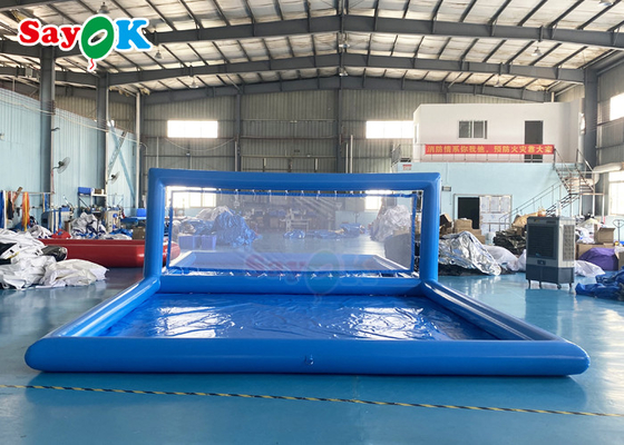 Deportes acuáticos inflables piscina de playa gigante campo de voleibol inflables cancha de voleibol de agua inflables 10x5x2.1mH