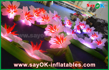 Cadena de flor inflable durable de la luz del LED para la decoración de la etapa del banquete de boda