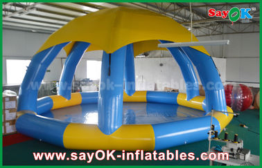 Piscina inflable de los juegos inflables de los deportes del verano del diámetro los 5m del PVC con la cubierta del tejado