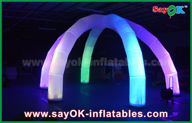 Arco para el arco inflable de la arcada de la luz del diámetro los 5m LED de la boda con el paño de nylon multicolor de 6 piernas