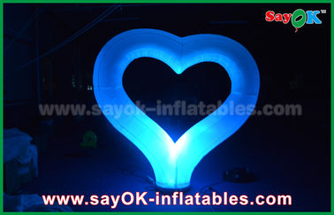 Forma roja del corazón del paño de la decoración ligera inflable de nylon del partido para la boda del acontecimiento