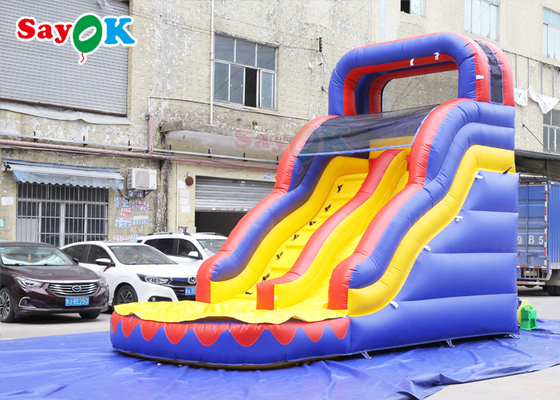 Slide inflables de PVC sencillo Dinosaurio solo Slide seco Inflable Casa de rebote con tobogán Slide inflables para piscina