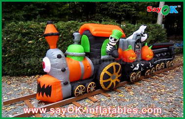 tren inflable por diversión ROHS de Halloween de las decoraciones del día de fiesta del paño de los 6m Oxford