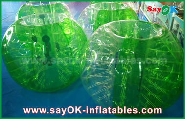 Balón de fútbol humano del fútbol de la burbuja del deporte del juego del verde TPU de los juegos inflables materiales inflables de los deportes