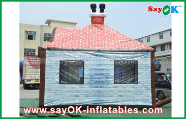 Barra inflable gigante modificada para requisitos particulares Plub de la casa del PVC de 5 de los x 4m con la ventana/la chimenea