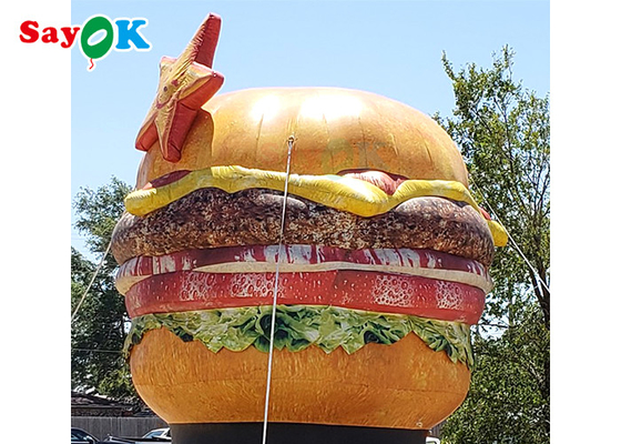 Modelo el 10ft inflable resistente ULTRAVIOLETA Store Decoration de la hamburguesa