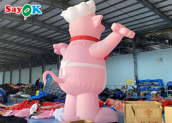 Personajes de dibujos animados gigantes inflables Modelo de cerdo Publicidad Personajes de dibujos animados para fiestas de cumpleaños