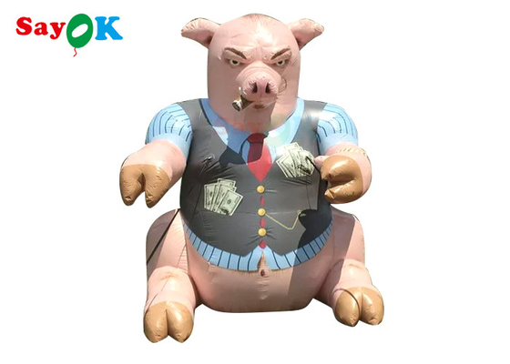 EN71 Personajes de dibujos animados inflables Modelo de cerdo Publicidad Decoración al aire libre Personajes de dibujos animados inflables