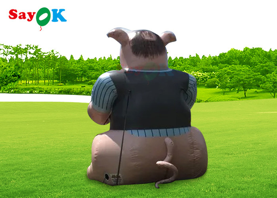 EN71 Personajes de dibujos animados inflables Modelo de cerdo Publicidad Decoración al aire libre Personajes de dibujos animados inflables
