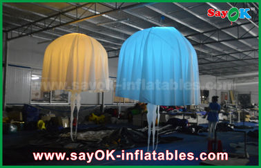 Paño de nylon del club de la barra de la iluminación de las medusas inflables blancas de la decoración para el partido
