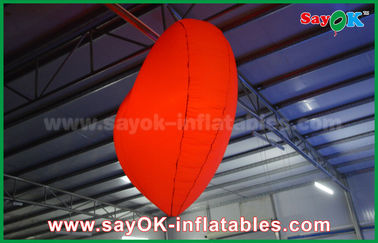 decoraciones inflables al aire libre de iluminación llevadas románticas del corazón rojo del 1.5m para casarse