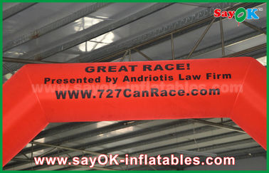 4 X 3M 210D Oxford ventiladores inflables rojos inflable de la UL/del CE de la seguridad del arco del final de la meta para la raza