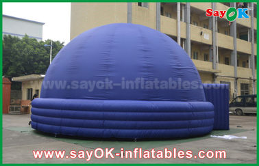Tienda durable de la proyección de la arquitectura de la bóveda inflable del planetario del diámetro del azul los 7m