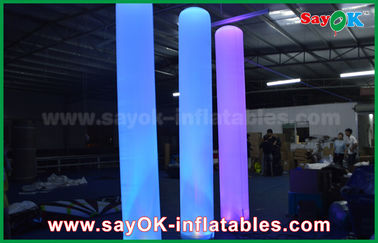 forma inflable del pilar de la decoración de la iluminación del paño de nylon alto de 3M para hacer publicidad