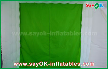 Cabina inflable llevada inflable 2,5 x 2,5 los x 2.5m de la foto del fondo del verde de la cabina de la foto para la boda/el acontecimiento