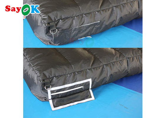 Tienda de túnel inflable con césped negro multifunción para exposiciones de actividades