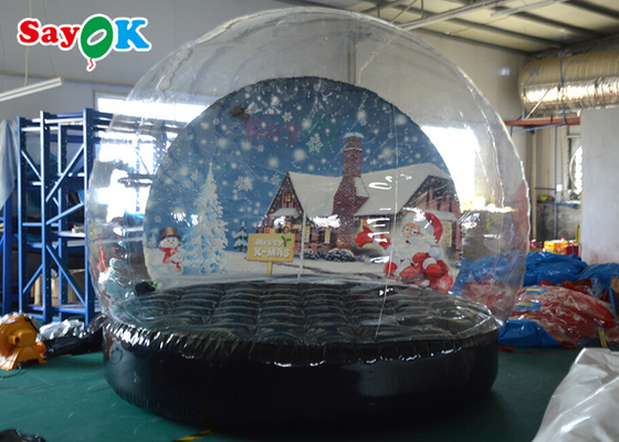 Impresión inflable del fondo de la tienda de la burbuja de la bola de cristal del globo de la nieve de la Navidad