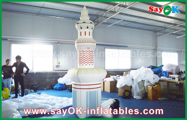 Productos inflables de encargo de la torre del Islam con el paño blanco de Oxford, altura de 3M