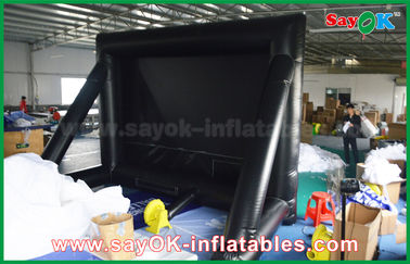 Material inflable inflable al aire libre del PVC de la pantalla de cine de la pantalla de proyección 7mLx4mH con el marco para la proyección
