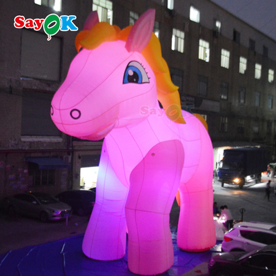 Balón inflables de unicornio de 10 metros personalizado Modelo publicitario Tipo de dibujos animados Personajes de dibujos animados inflados