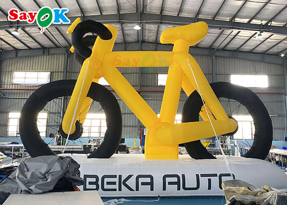 Amarillo que hace publicidad de la bicicleta modelo promocional de los productos inflables de la alta aduana con la impresión