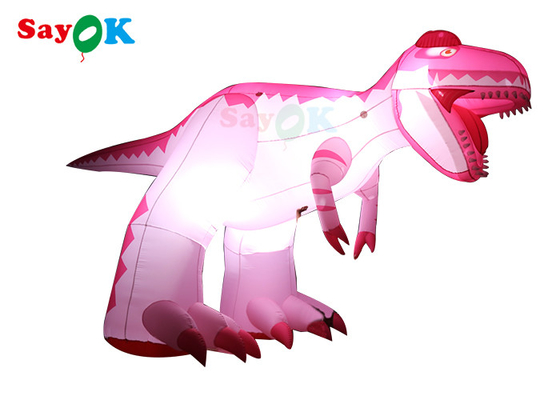 Personajes de dibujos animados inflables de 4m rosa Publicidad Dinosaurios Humedad Proof Balones de animales inflables