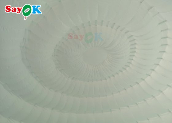 Tienda de cúpula inflable blanca pura de 6x5x3,2 m con luces LED
