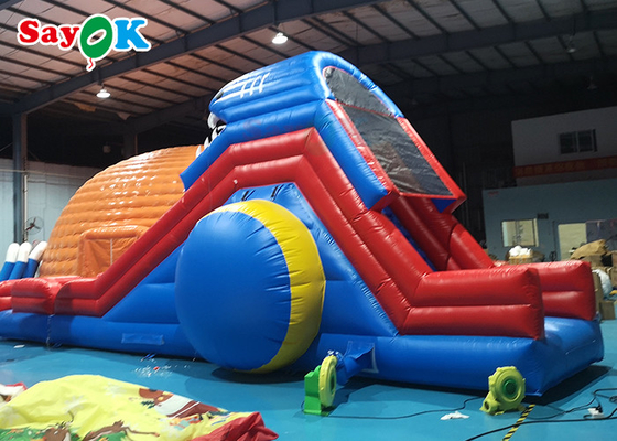 Casa gigante para adultos comercial de toboganes inflables pastel Obstáculos giratorios de juego toboganes de agua inflables para niños