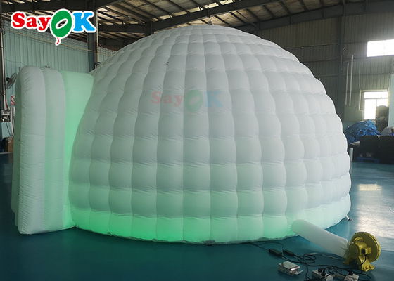 Bóveda inflable 6x5x3.2mH de la casa de la tienda de la burbuja que acampa al aire libre blanca