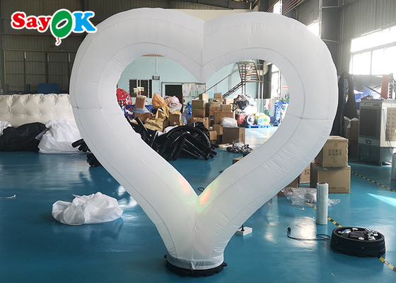 Modelo inflable gigante With Light del corazón del amor de la decoración de la boda del globo