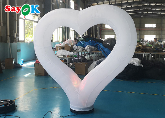 Modelo inflable gigante With Light del corazón del amor de la decoración de la boda del globo