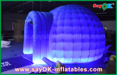 Tienda inflable azul del aire de Oxford de la tienda inflable del aire que enciende la tienda redonda de la bóveda con los 4m DIA For Event