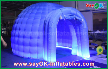 Tienda inflable azul del aire de Oxford de la tienda inflable del aire que enciende la tienda redonda de la bóveda con los 4m DIA For Event