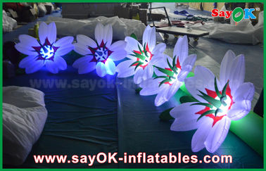 Cadena de flor inflable de nylon de la decoración de la iluminación para casarse y el acontecimiento