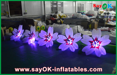 Cadena de flor inflable de nylon de la decoración de la iluminación para casarse y el acontecimiento