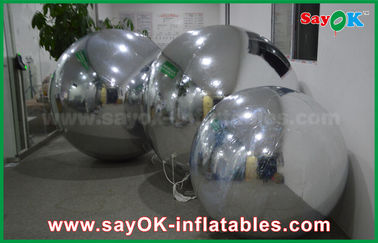 estilo apretado del sello de la bola de espejo del PVC de 0.6m m de la plata del globo del aire inflable de la decoración