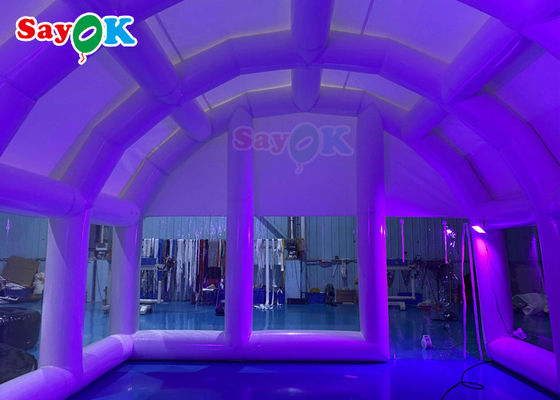 Tienda de casa inflable 0,55 mm Pvc Tienda de aire inflable clara Cúpula hermética para cubierta de piscina