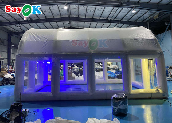 Tienda de casa inflable 0,55 mm Pvc Tienda de aire inflable clara Cúpula hermética para cubierta de piscina
