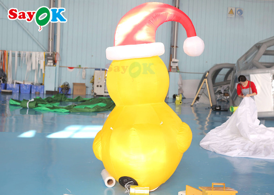 La Navidad los 2m inflable amarilla Duck With Hat Courtyard Decoration