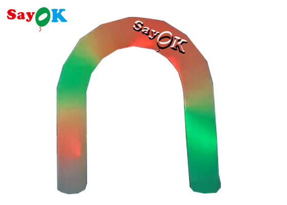 LED que enciende los 2.5m Dia Oxford Cloth Inflatable Arch para el arco inflable Logo Printing de la raza de los acontecimientos del partido