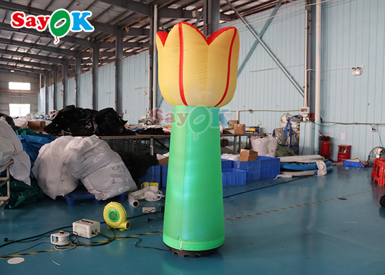 Flor inflable gigante de 3d LED que enciende el modelado de la publicidad de Toy Custom Plant Fungus Flower
