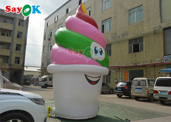 Publicidad inflable modificada para requisitos particulares de For Festival Outdoor del modelo del helado de los 5m