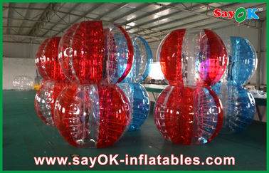 Juegos inflables del jardín rojos y fútbol de parachoques de la burbuja de la bola azul del PVC/de TPU para jugar adulto/de los niños