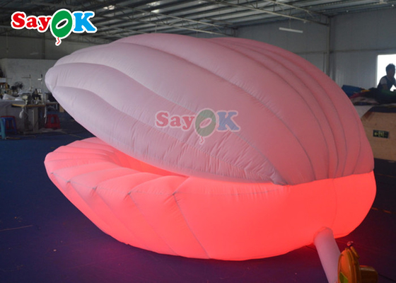 concha marina llevada inflable LED de la etapa de los 4m del paño inflable gigante de Shell Oxford para el partido