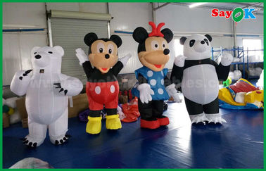 La panda/el ratón inflables modificados para requisitos particulares de los personajes de dibujos animados formó para el parque de atracciones
