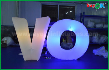 Decoración inflable de nylon de la iluminación de Lingting, letras inflables con el ventilador y control remoto