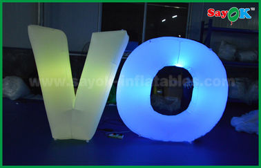 Decoración inflable de nylon de la iluminación de Lingting, letras inflables con el ventilador y control remoto